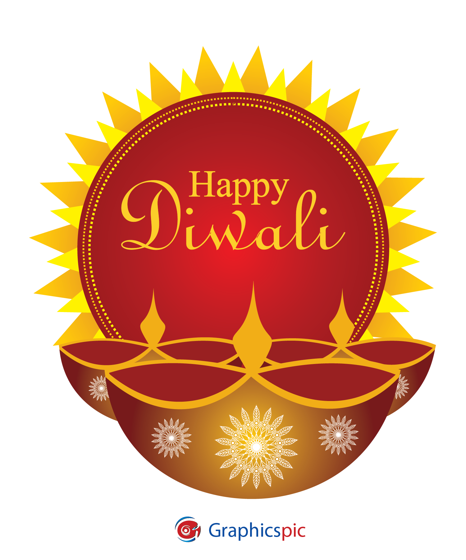 Happy Diwali Holiday background for light festival – free vector - Graphics  Pic