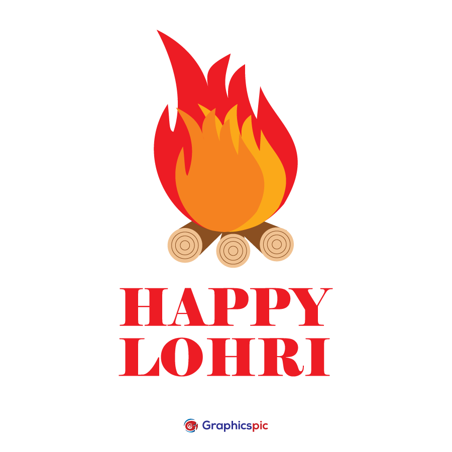 Happy Lohri with bonfire - Graphics Pic