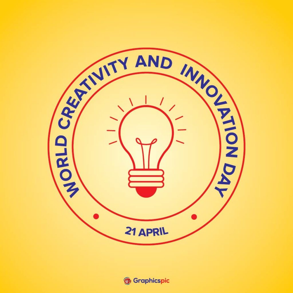 World Creativity and Innovation Day Illustration with Light Bulb - free
