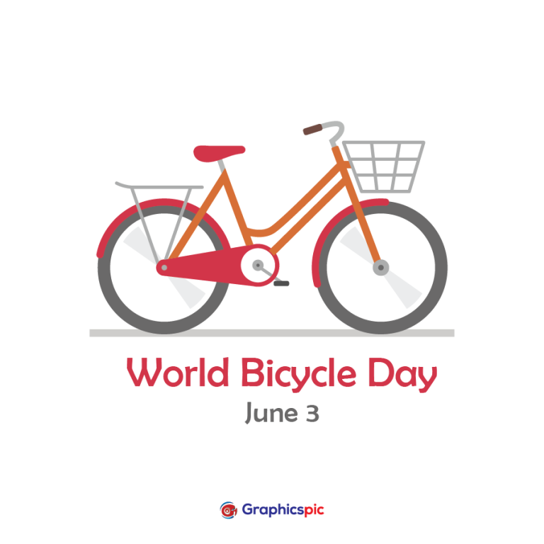 Vector Illustration of World Bicycle Day on June 3 icon free vector