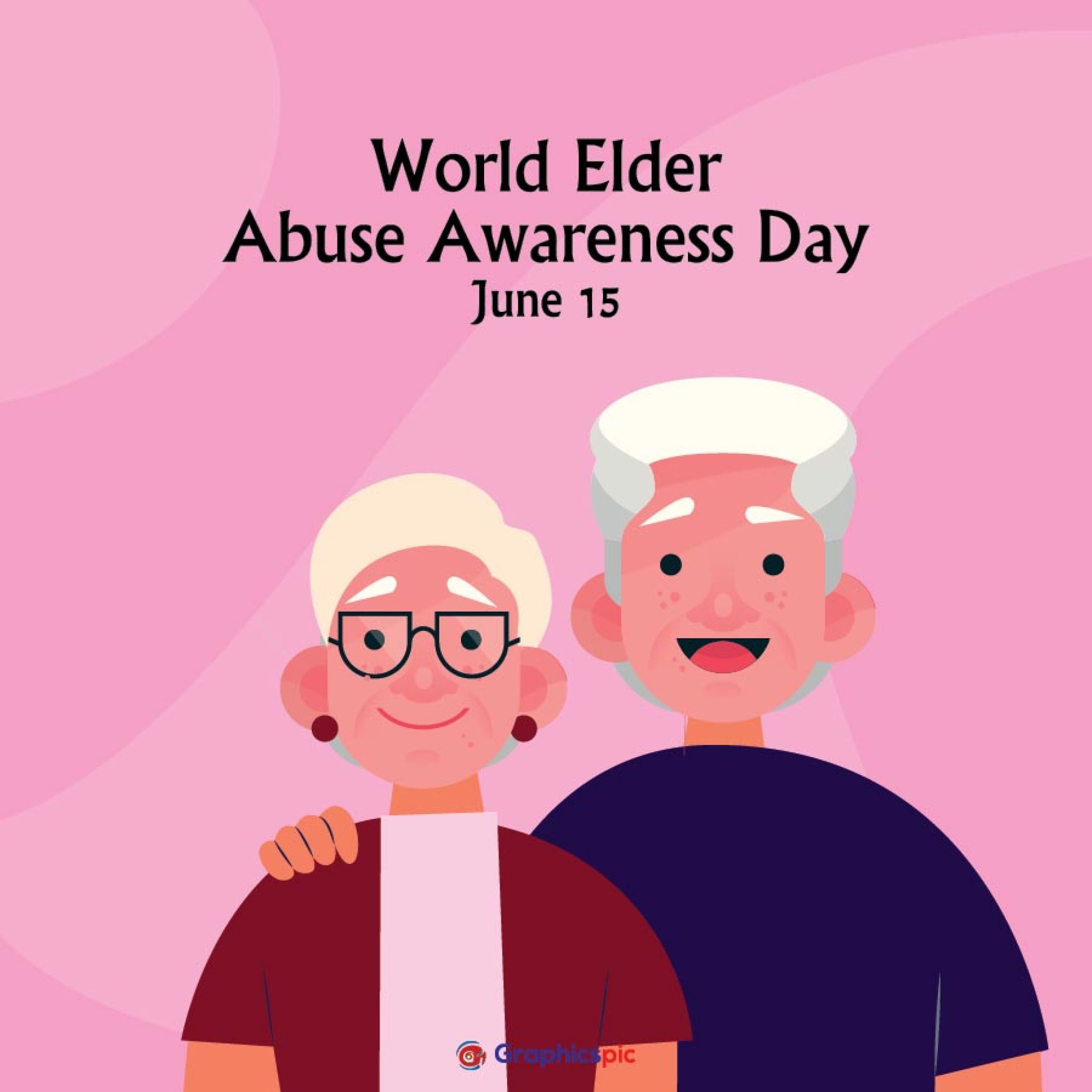 Vector Illustration of World Elder Abuse Awareness Day, 15 June Free