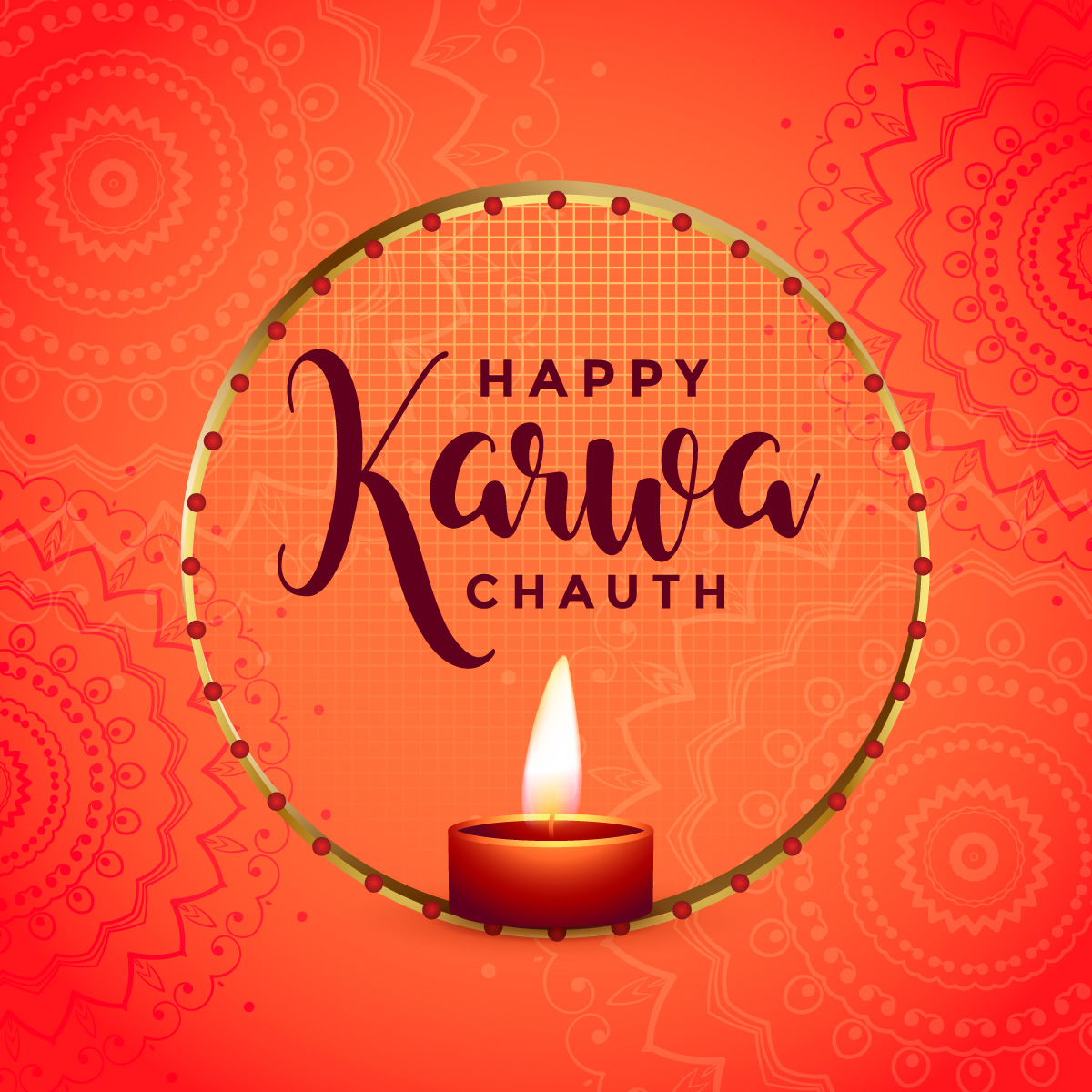Happy karwa chauth festival card background - Free Vector - Graphics Pic