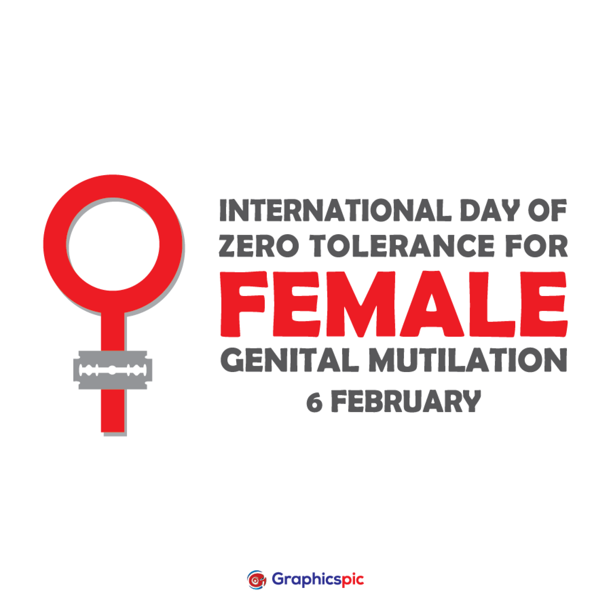 Vector illustration of International Day of Zero Tolerance for Female