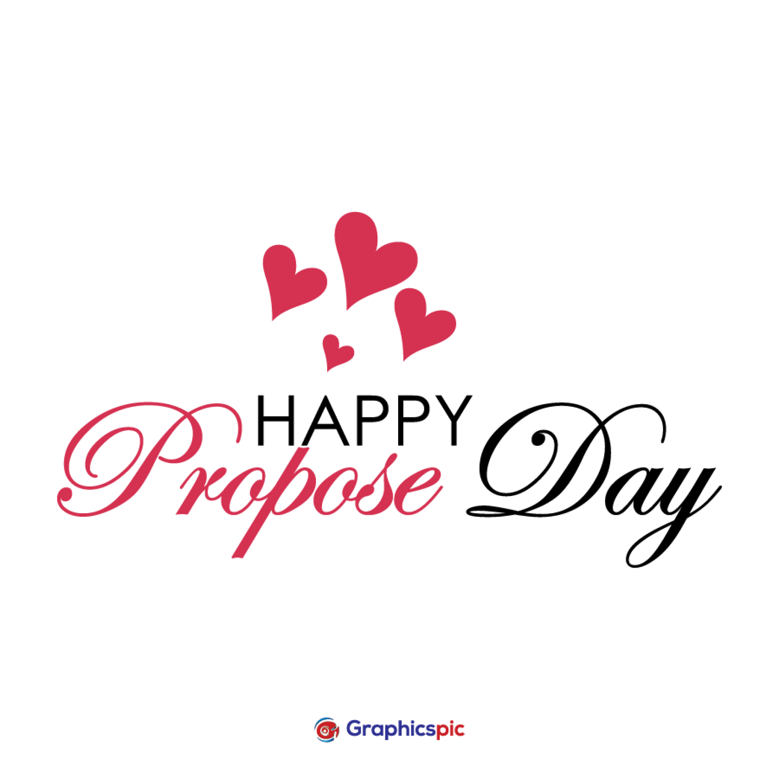 Happy Propose Day Typography vector photo Free Vector Graphics Pic