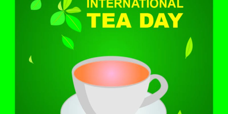 International Tea Day green background Illustration – Free Vector