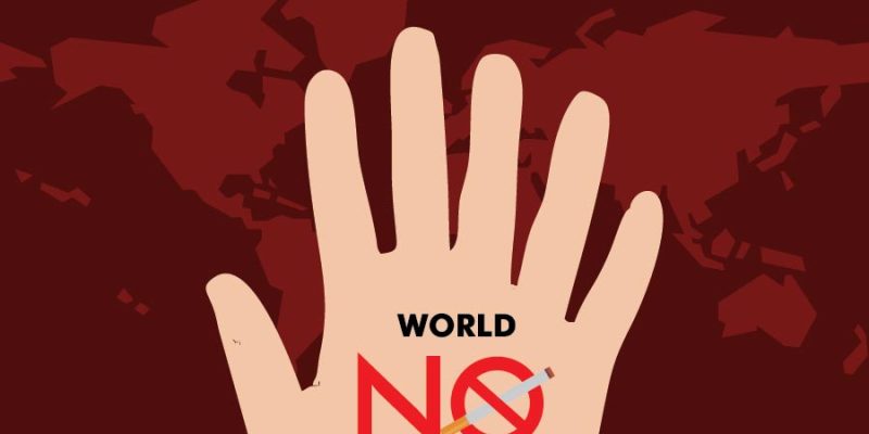 Stop Smoking, World no tobacco day with map illustration – Free Vector