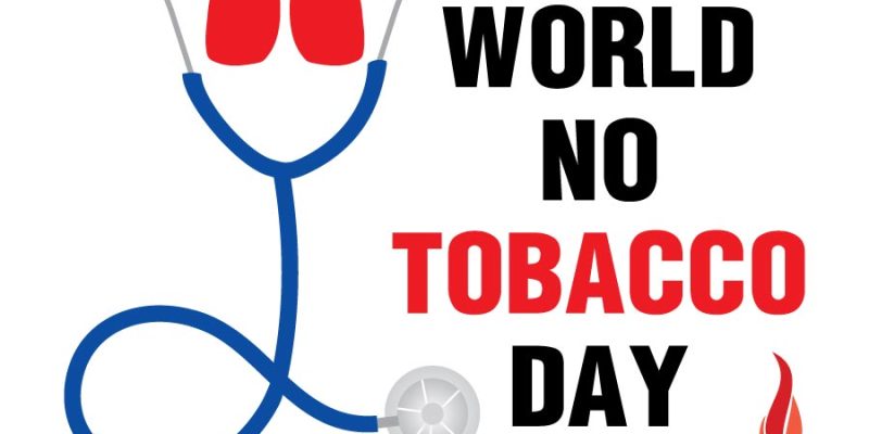 World No Tobacco Day with Stethoscope & Lungs icon – free vector