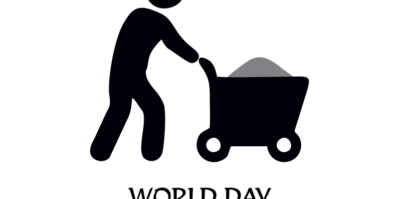 World day against child labour background with children as a worker icon/symbol – Free Vector