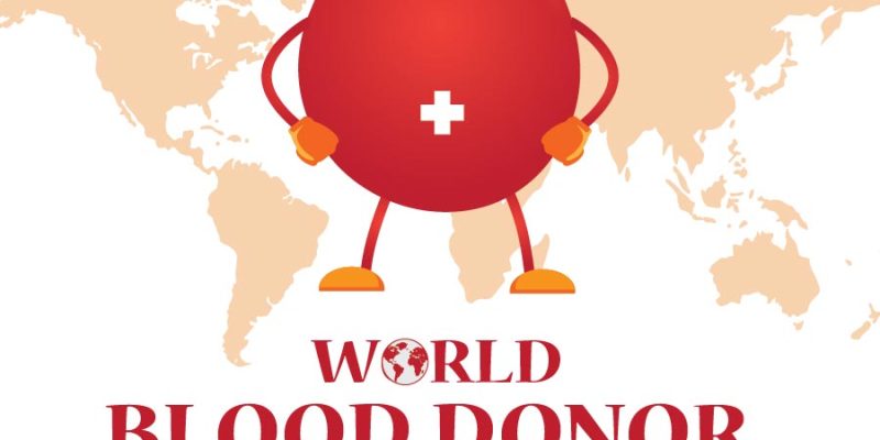 World blood donor day illustration free vector background