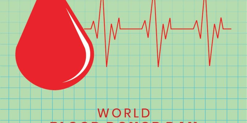 Vector illustration of international world blood donor day poster  – Free Vector