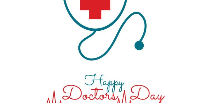 Happy National Doctors Day illustration design image post- free vector