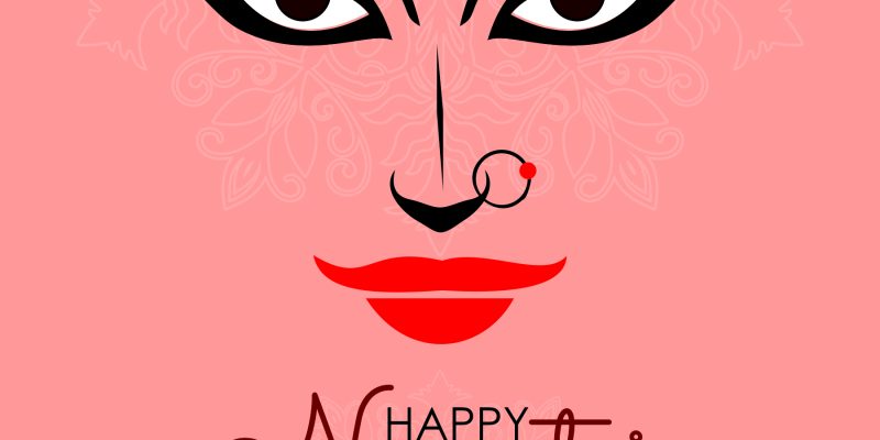 Happy durga pooja indian festival background image – Free Vector
