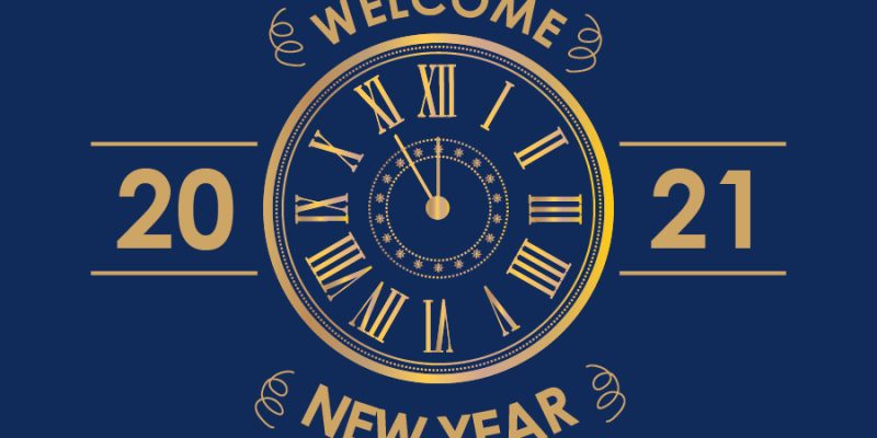Welcome 2021 happy new year background – free vector
