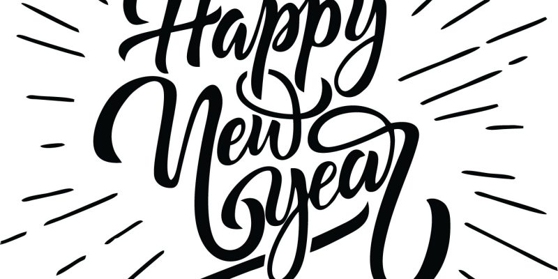 Happy new year 2021 lettering design – free vector