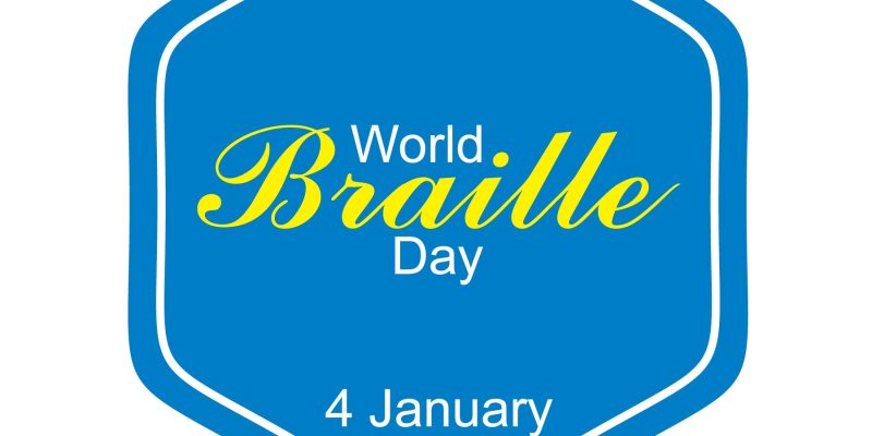 World Braille Day poster for annual celebration of World Braille Day (January 4)-free vector
