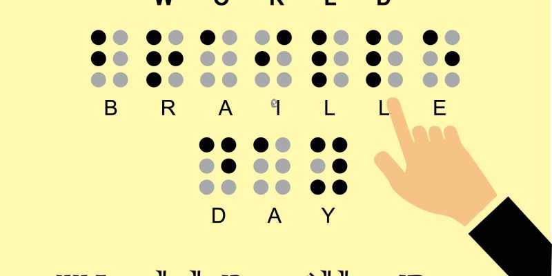 Happy World Braille Day vector illustration. Suitable for greeting card, poster and banner – free vector