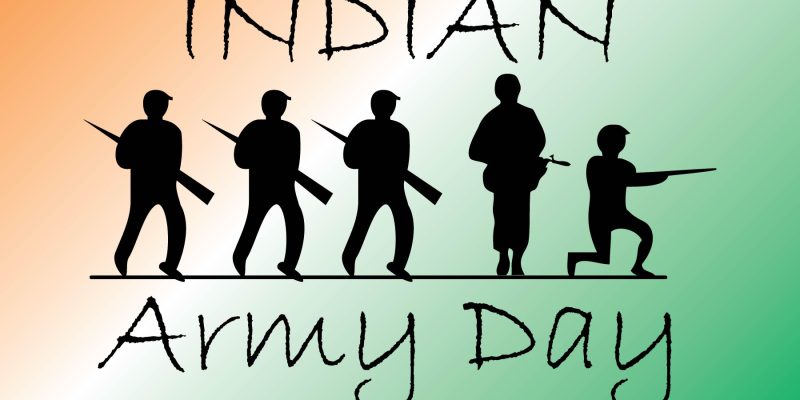 Indian Army Day with tricolour background -fre vector
