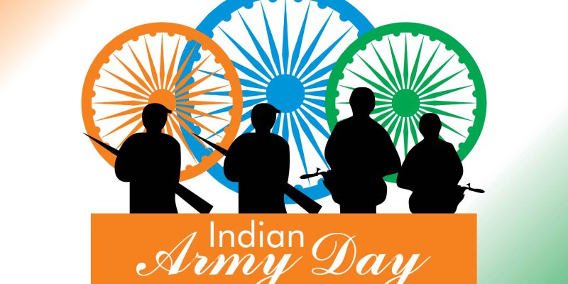 Indian Army Day Greetings with tricolor background illustration – free vector