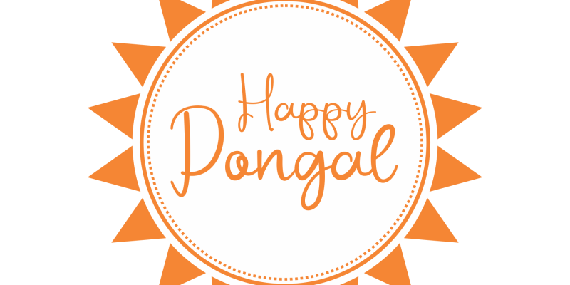 Happy Pongal Festival Text Typography Background Design Template – free vector