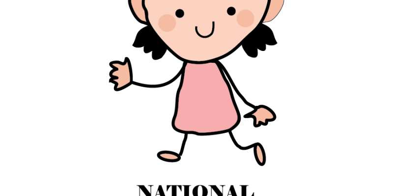 National girl child day with girl icon vector image – free vector