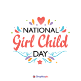 National girl child day, 24th January | Stock Photos, Graphics, Vectors, Illustrations, Background, Icons, Symbol & png by Graphics Pic