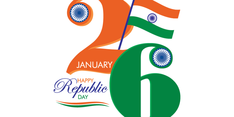 Illustration vector of Happy republic day of india concept with indian flag – free vector