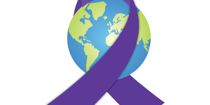 World cancer day concept 4 february with world map & ribbon icon – free vector