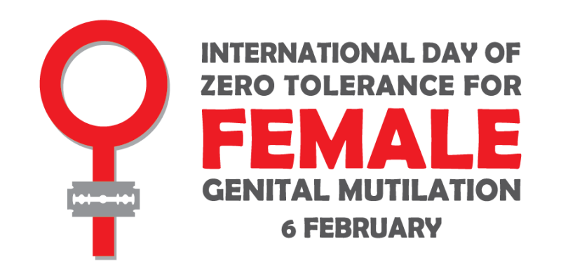 Vector illustration of International Day of Zero Tolerance for Female Genital Mutilation on February 6th poster — Free vector