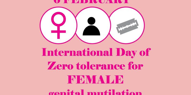 February 6th, International Day of Zero Tolerance for Female Genital Mutilation background illustration — Free vector