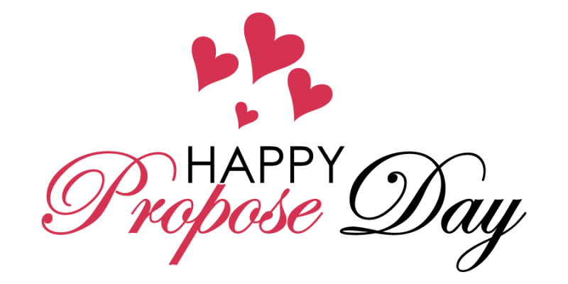 Happy Propose Day Typography vector photo – Free Vector