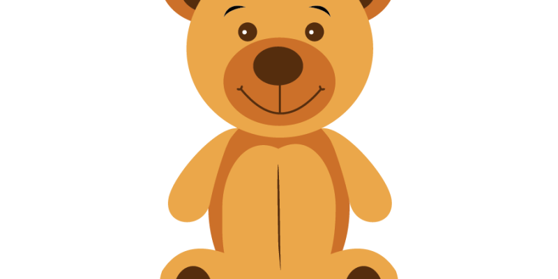 Cartoon teddy bear icon vector illustration – free vector