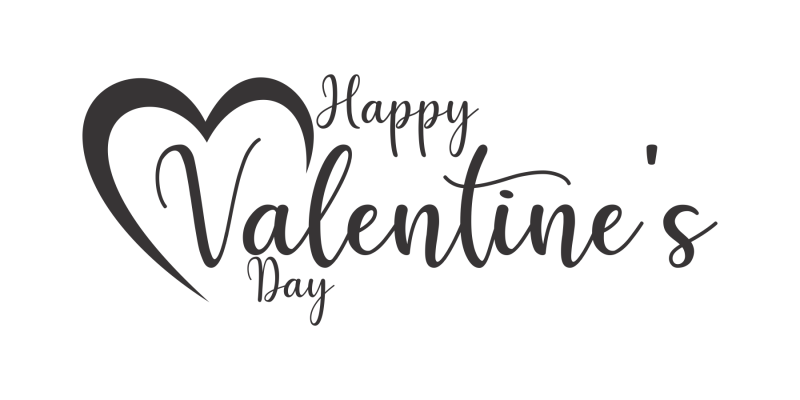 Valentines Day, hand lettering vector illustration – free vector