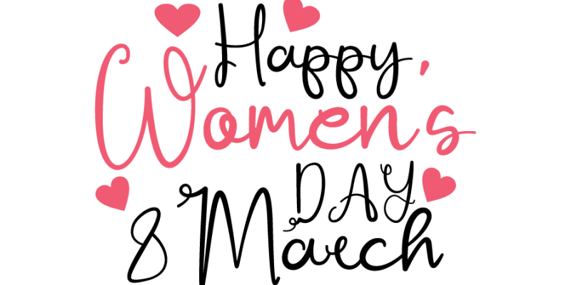 Happy womens day, 8 march hand lettering vector illustration image – free vector