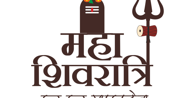 Vector background for happy maha shivratri hindi text symbol – free vector