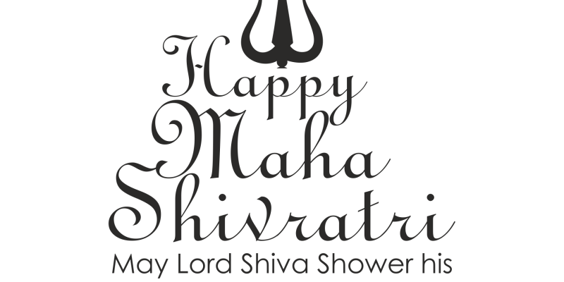 Happy maha shivratri typography vector picture – free vector