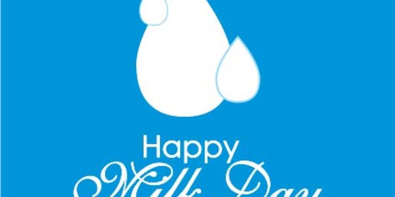 World milk day with milk drop icon vector image – Vector