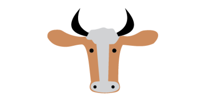 Vector illustration of cow face icon image – vector