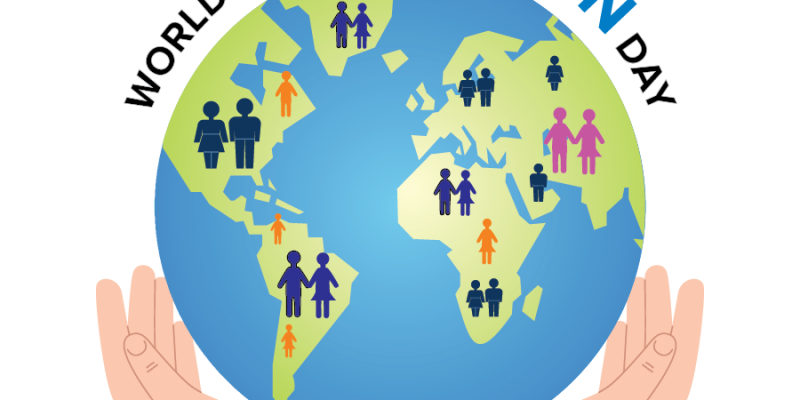 World Population Day, love the earth symbol illustration image – free vector