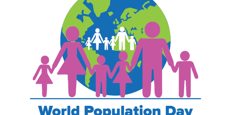 Illustration of Poster or banner for World Population day Greeting with gloab background image – free vector