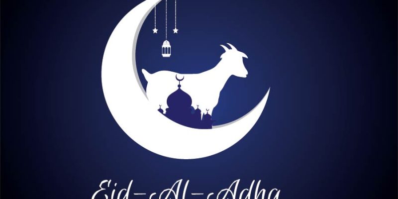 Vector illustration of eid al adha bakrid mubarak festival banner design background – free vector