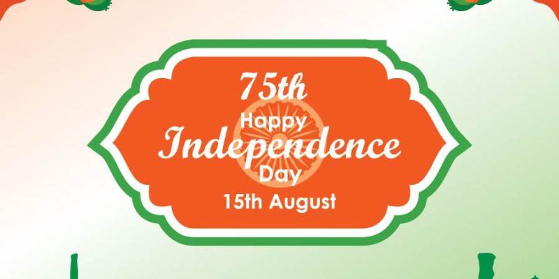 Vector illustration of 15th August Happy Independence Day of India with Famous monument of India in Indian background – free illustration
