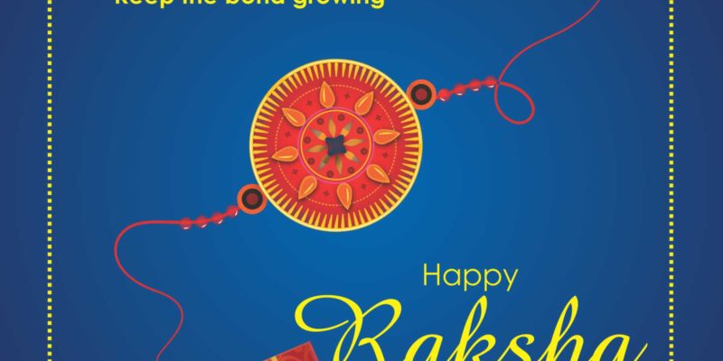 Vector illustration of Happy Raksha Bandhan with stylish design in a creative background. Indian Religious Festival. colorful Rakhi Design – free vector