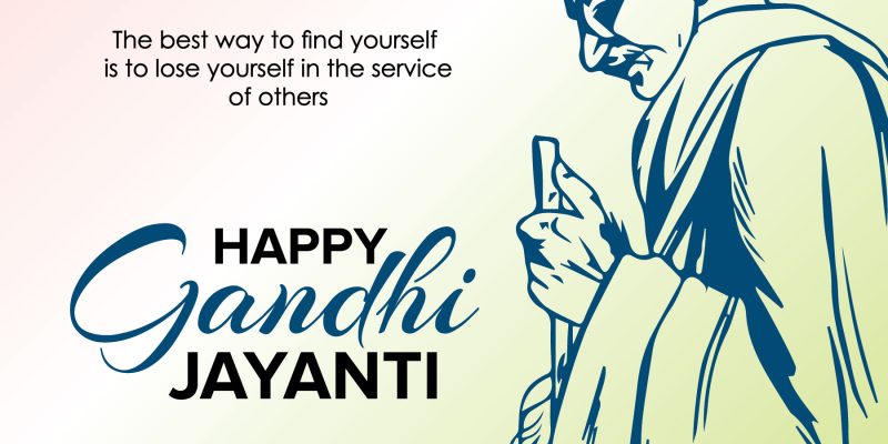 Vector illustration of Happy Gandhi Jayanti celebration Poster or Banner design. 2nd October mahatma Gandhi Jayanti, National Holiday in India – free vector