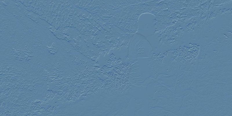 Light cyan embossed with man background – free photo