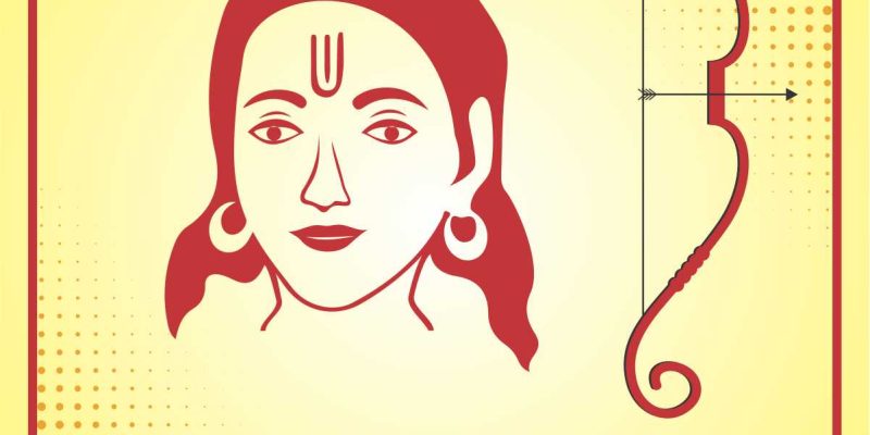 Happy Rama Navami with Yellow Background Image – free vector