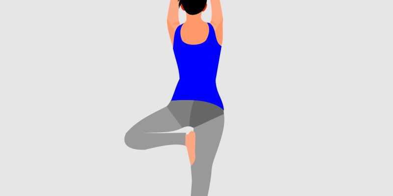 Woman and girl doing yoga exercises illustration icon – Vector