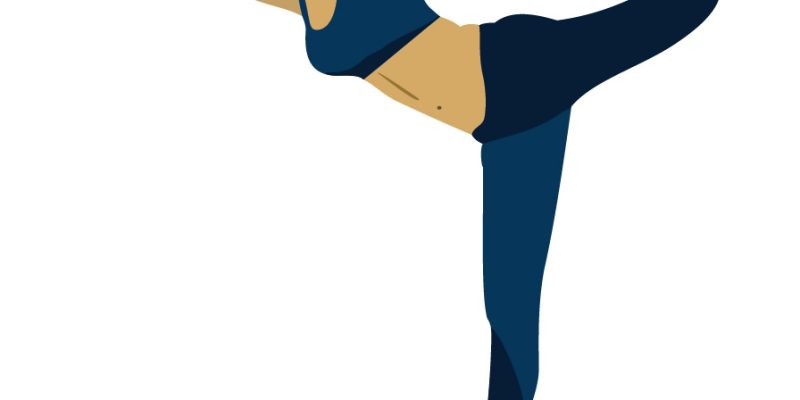 Yoga postures exercises. Vector illustration