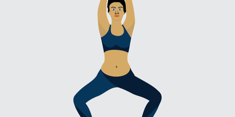 Yoga postures exercises. Vector illustration