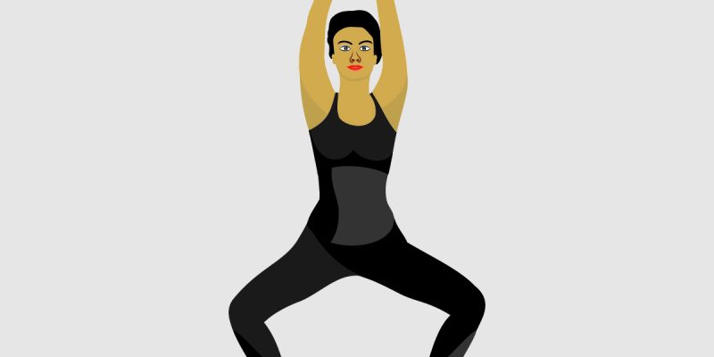 Yoga postures exercises vector illustration