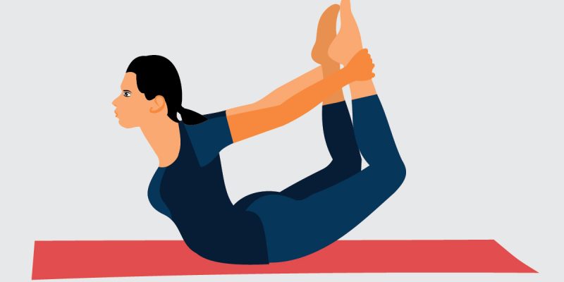 Girl yoga postures exercises icon. Vector illustration – free vector